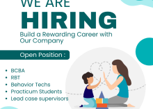 Blue and White Simple Hiring Flyer