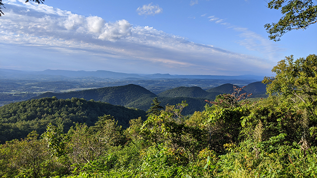 4g Appalachy w parku narodowym Shenandoah