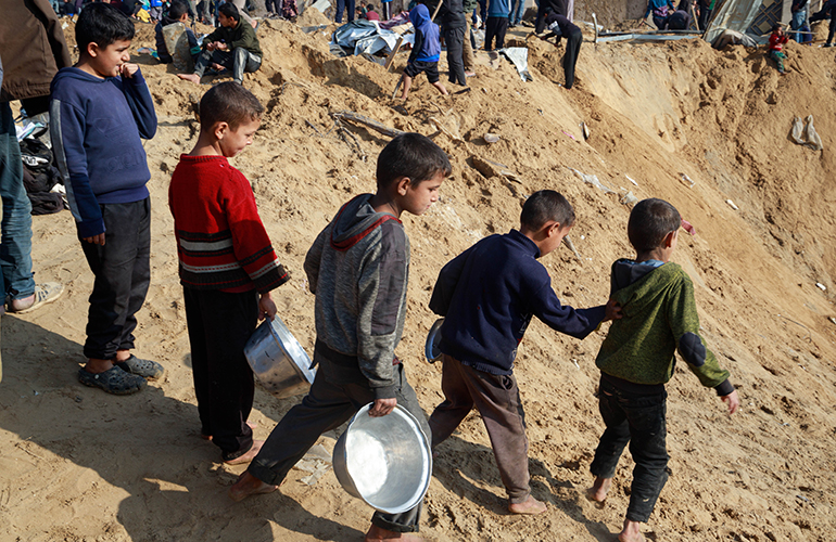 Extensive damage has been caused to the tents of the displaced people west of Deir al-Balah in the central Gaza Strip due to the continuous Israeli bombing on the 469th day of the war on Gaza.(Photo: Mohammed Skaik/News Images)